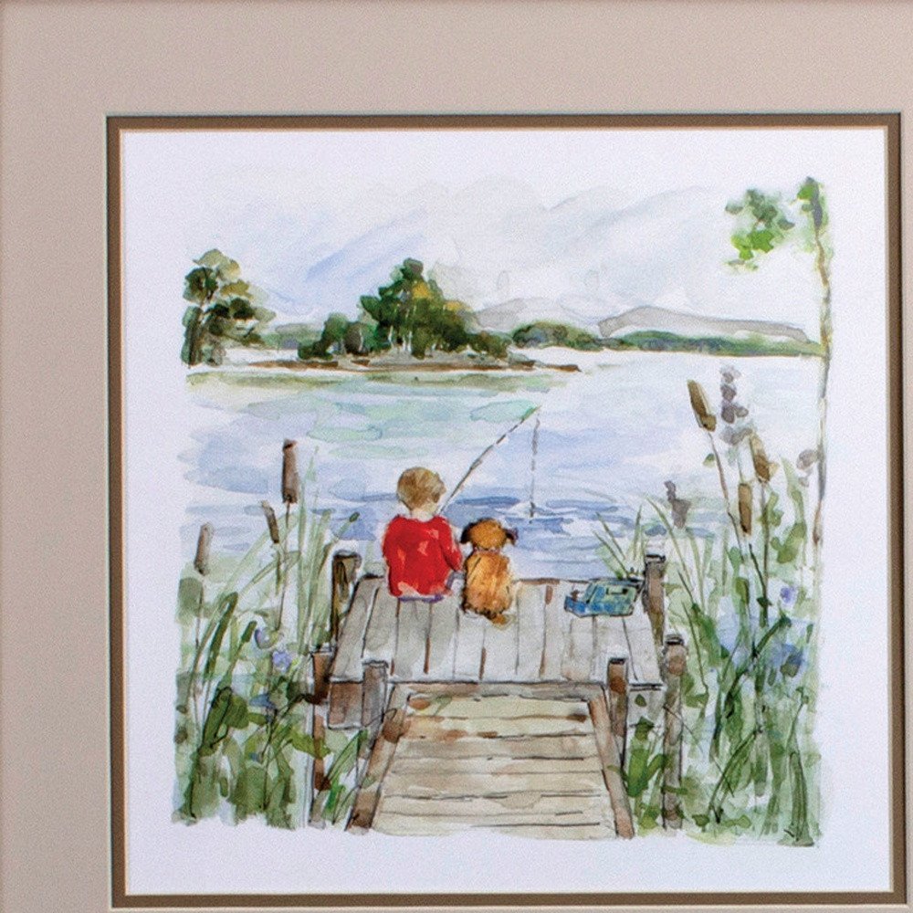 Set Of Two Lake Bronze Framed Print Wall Art HomeRoots
