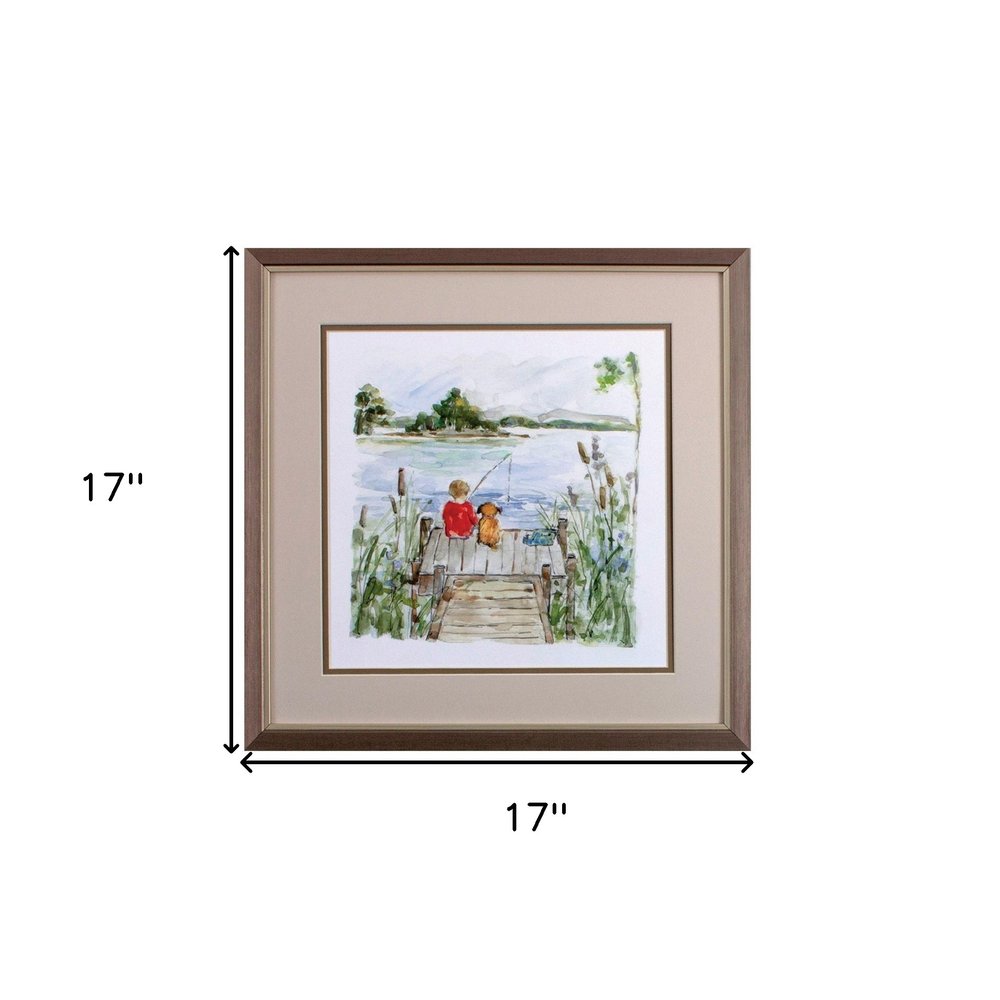 Set Of Two Lake Bronze Framed Print Wall Art HomeRoots