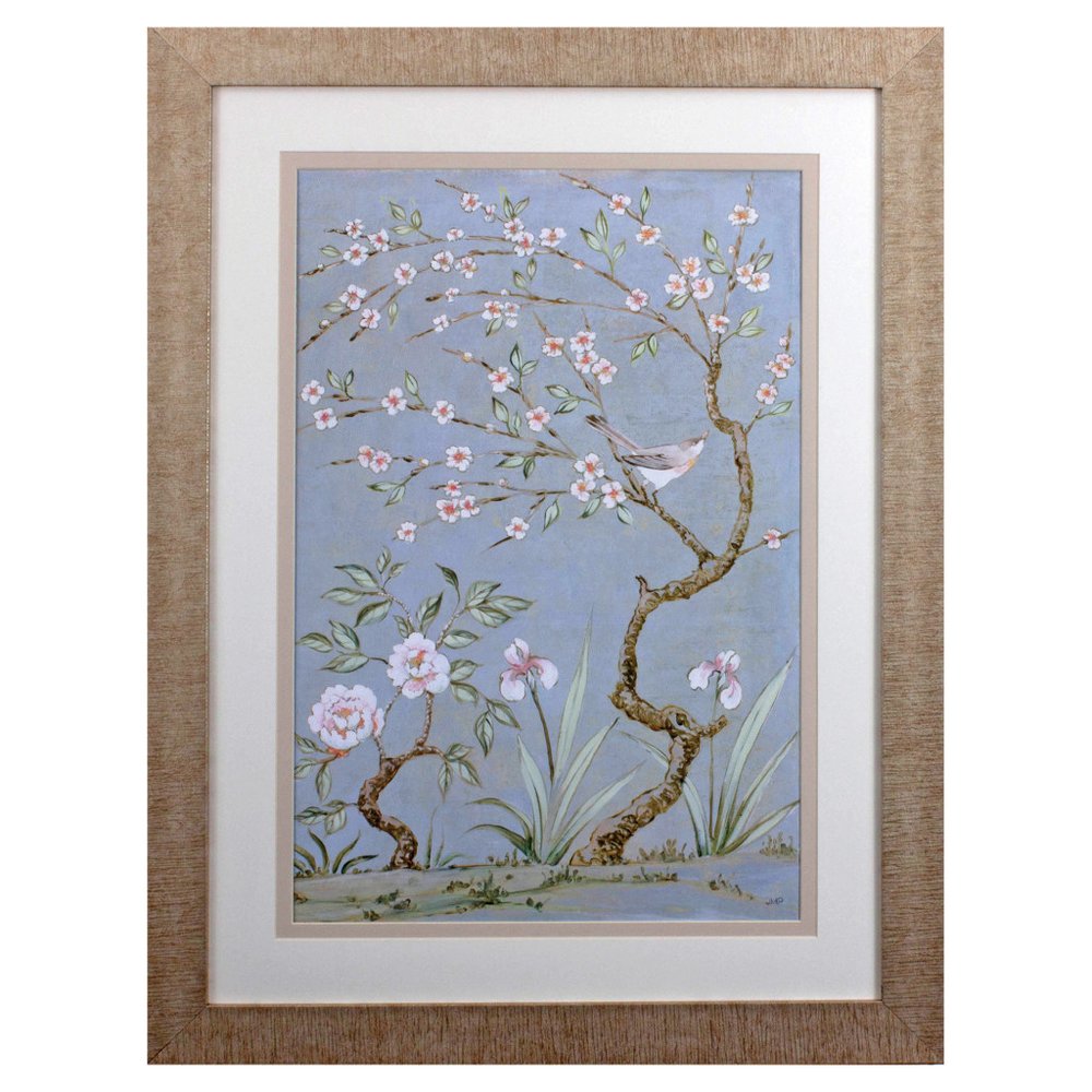 Spring Mural I Brown Framed Wall Art HomeRoots