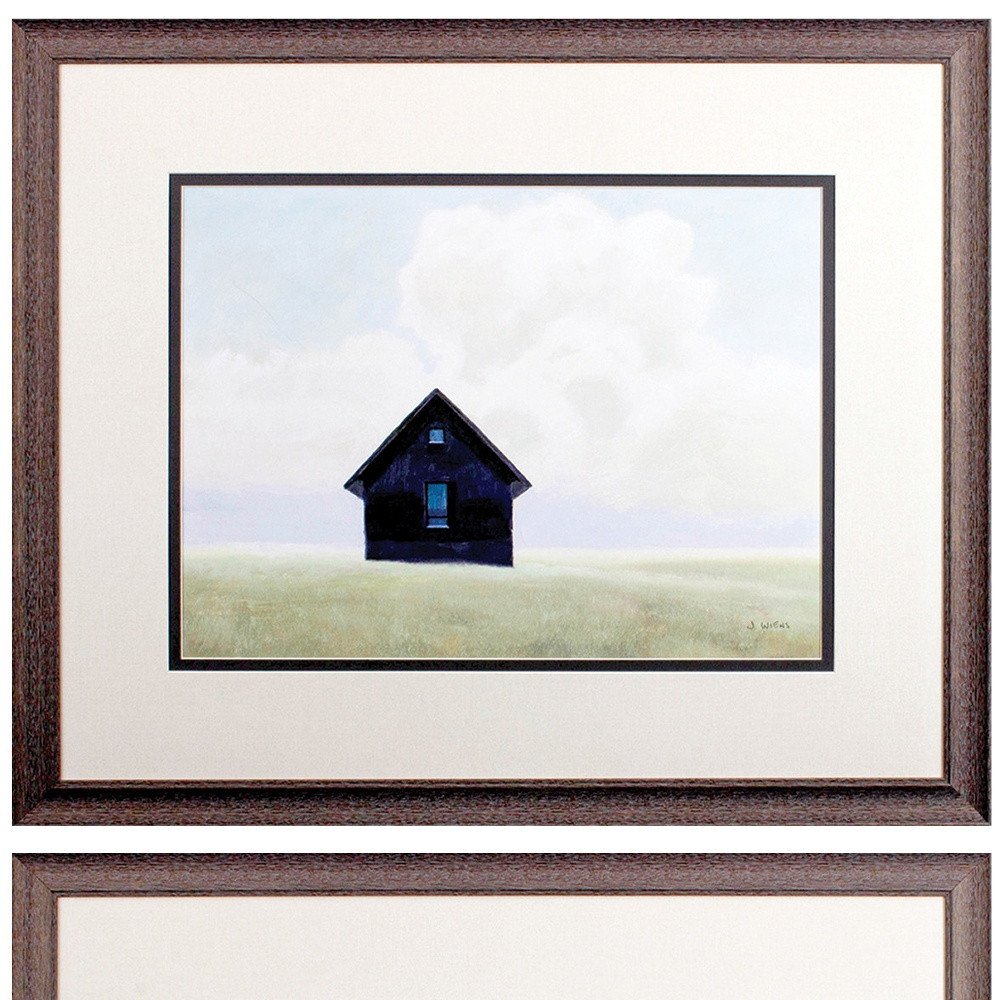 Set Of Two Lonely Landscape Wood Brown Framed Wall Art HomeRoots