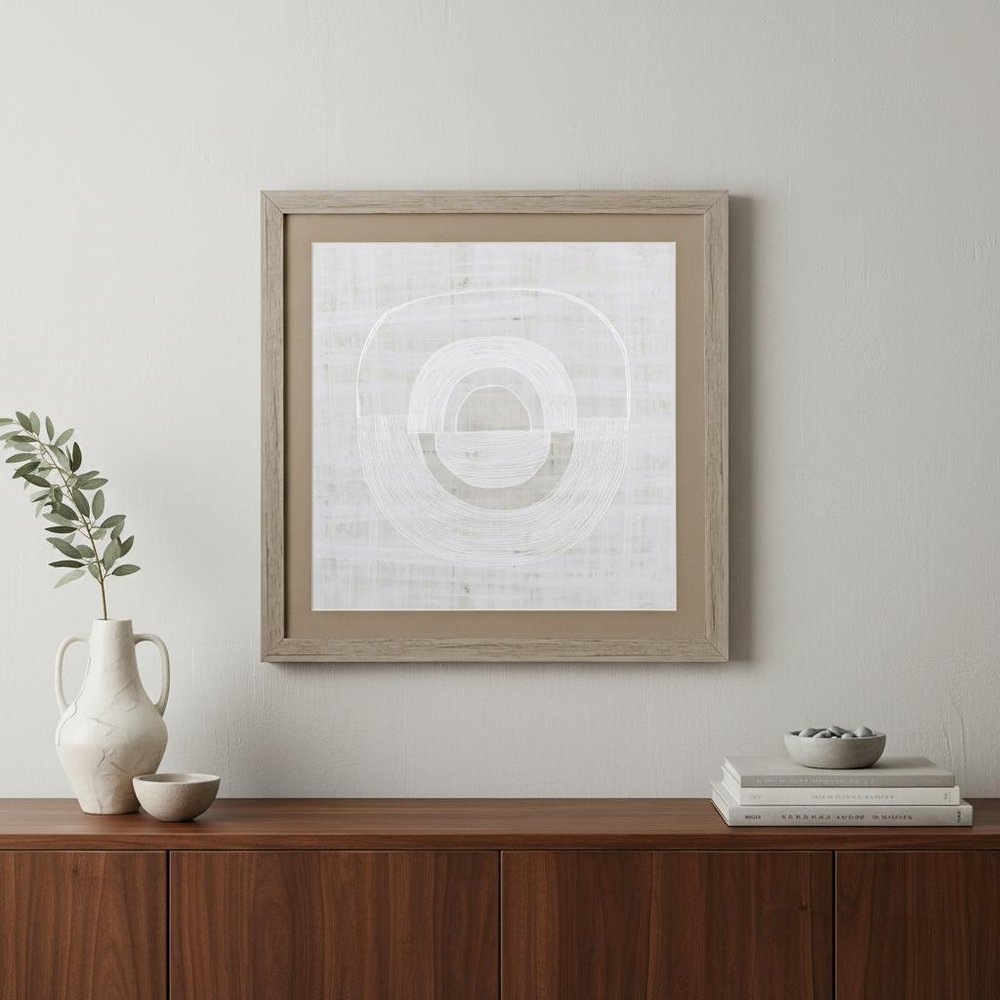 Organic Weave I Wood Brown Framed Wall Art HomeRoots