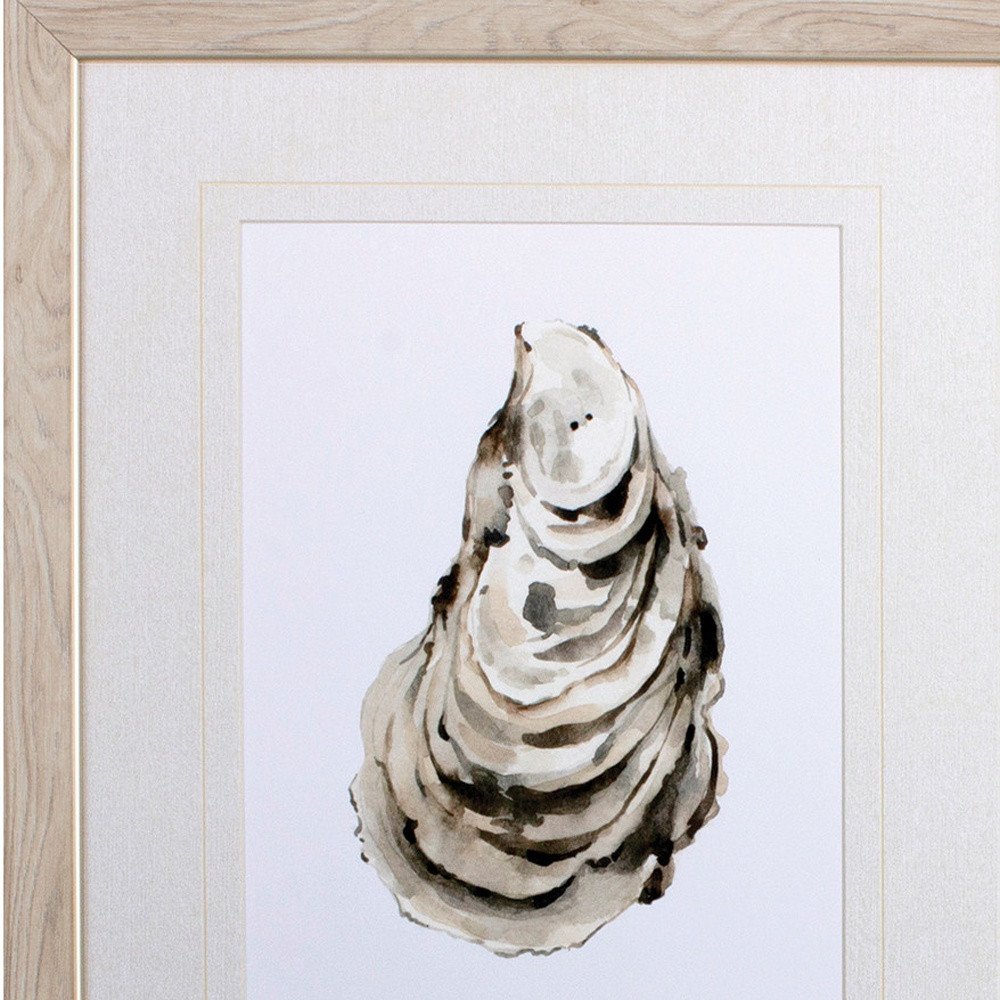 Set Of Two Neutral Oyster A Wood Brown Framed Wall Art HomeRoots