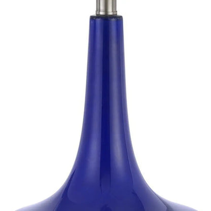 Set Of Two 26" Silver Metal Two Light Bedside Table Lamps With White Globe Shade HomeRoots