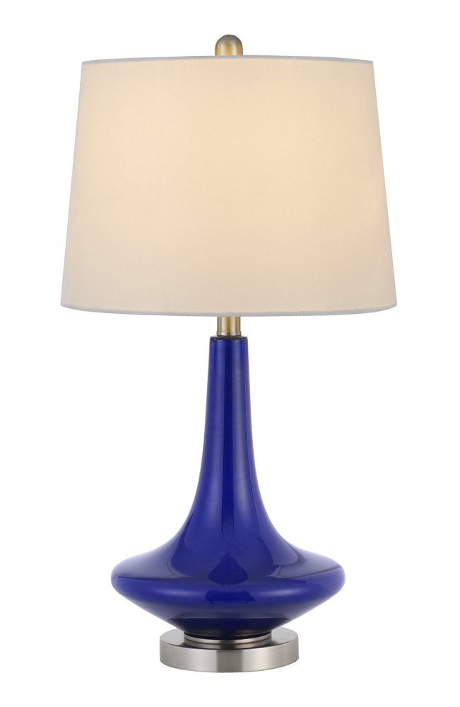 Set Of Two 26" Silver Metal Two Light Bedside Table Lamps With White Globe Shade — view 5