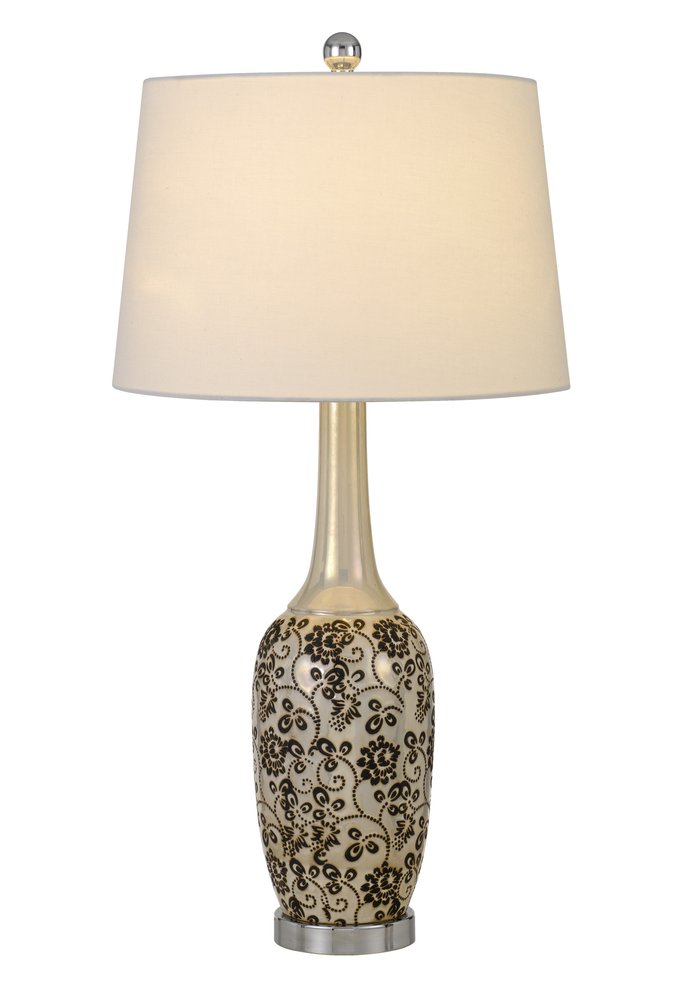 Set Of Two 30" Silver Metal Two Light Bedside Table Lamps With White Globe Shade HomeRoots