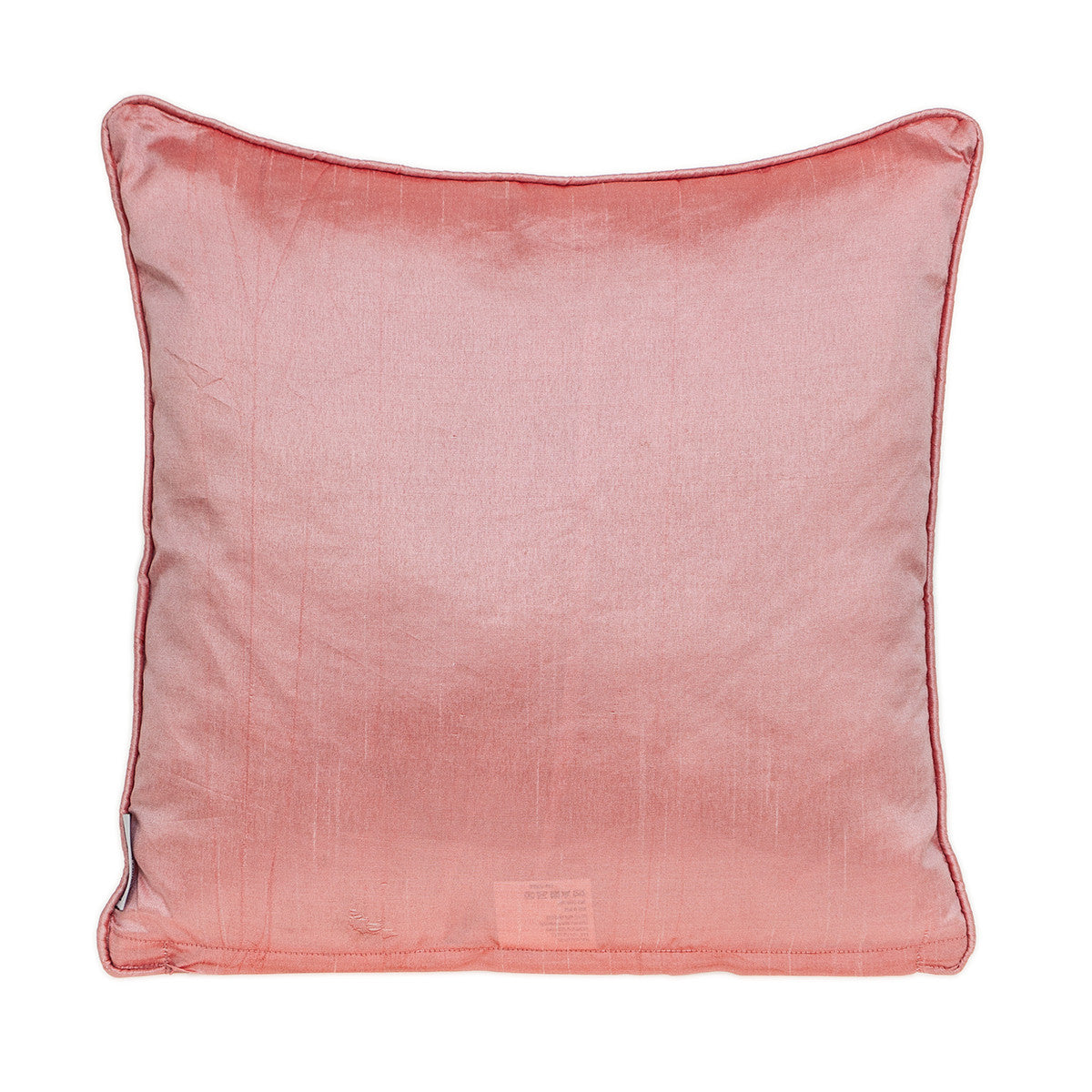 18" Taupe and Purple Cotton Throw Pillow With Embroidery FurniFindUSA