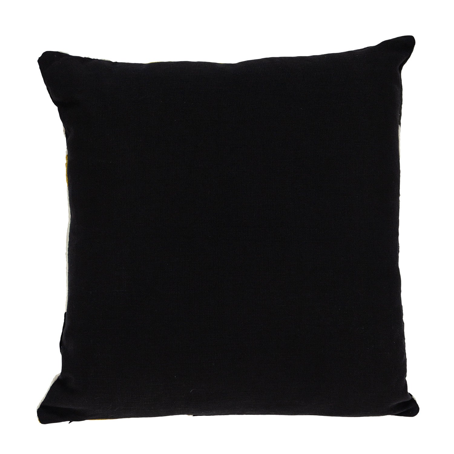 20" Black and Yellow Cotton Throw Pillow 6.0" (L) x 20.0" (W) x 20.0" (H) FurniFindUSA