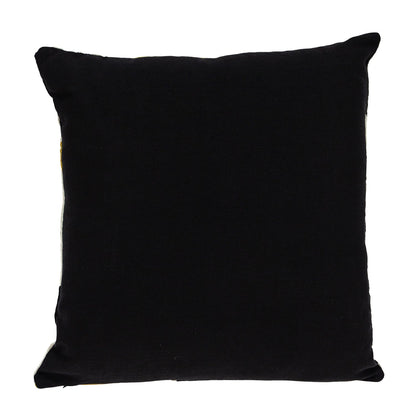 20" Black and Yellow Cotton Throw Pillow 6.0" (L) x 20.0" (W) x 20.0" (H) FurniFindUSA