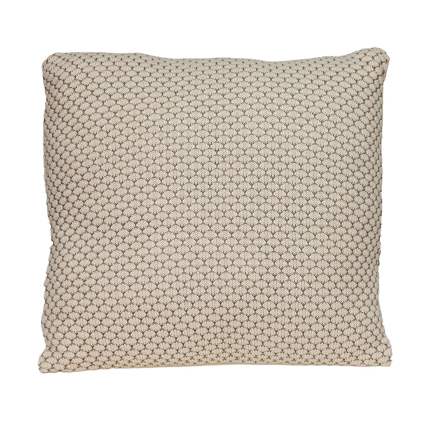 20" x 20" Beige and Pink Woven Square Accent Throw Pillow FurniFindUSA