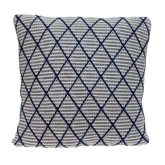 20" x 20" Blue Argyle Transitional Accent Throw Pillow FurniFindUSA