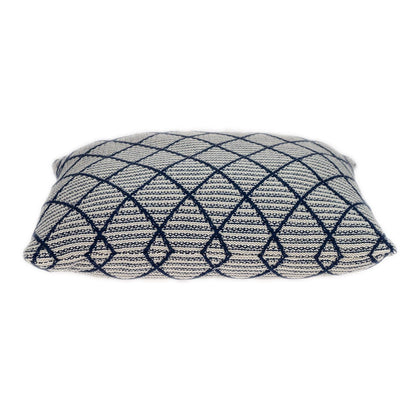 20" x 20" Blue Argyle Transitional Accent Throw Pillow FurniFindUSA