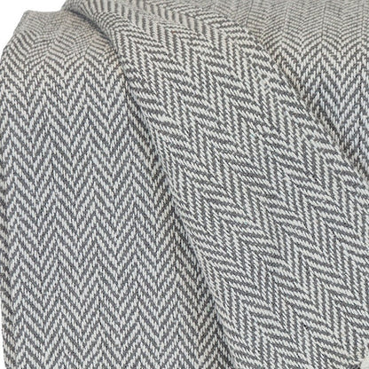 Handloomed Light Gray Cotton Throw Blanket with Tassels HomeRoots