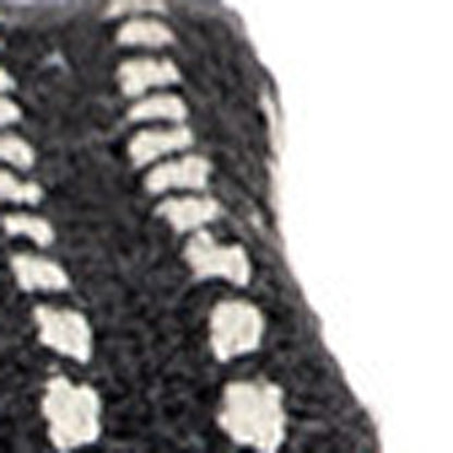 52" X 67" Black and White Woven Cotton Striped Throw Blanket with Tassels HomeRoots