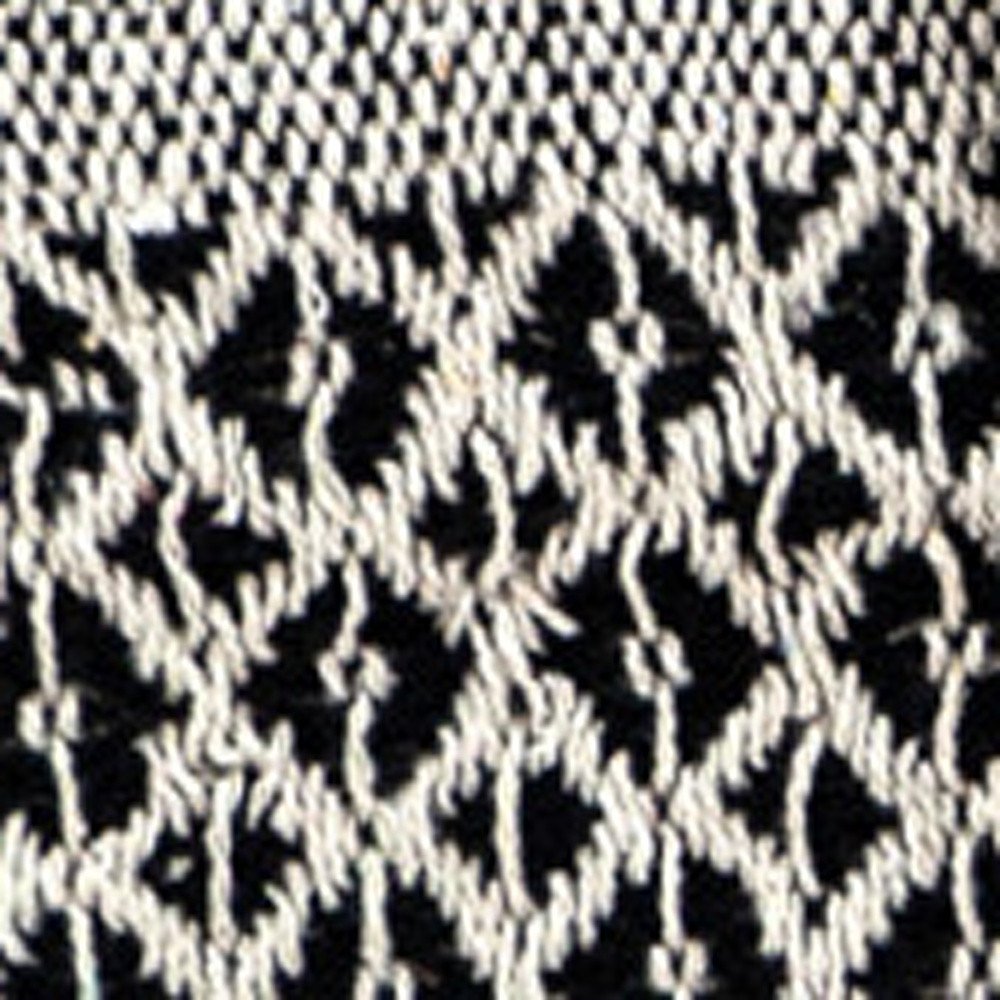 52" X 67" Beige and Black Quilted Cotton Abstract Throw Blanket HomeRoots