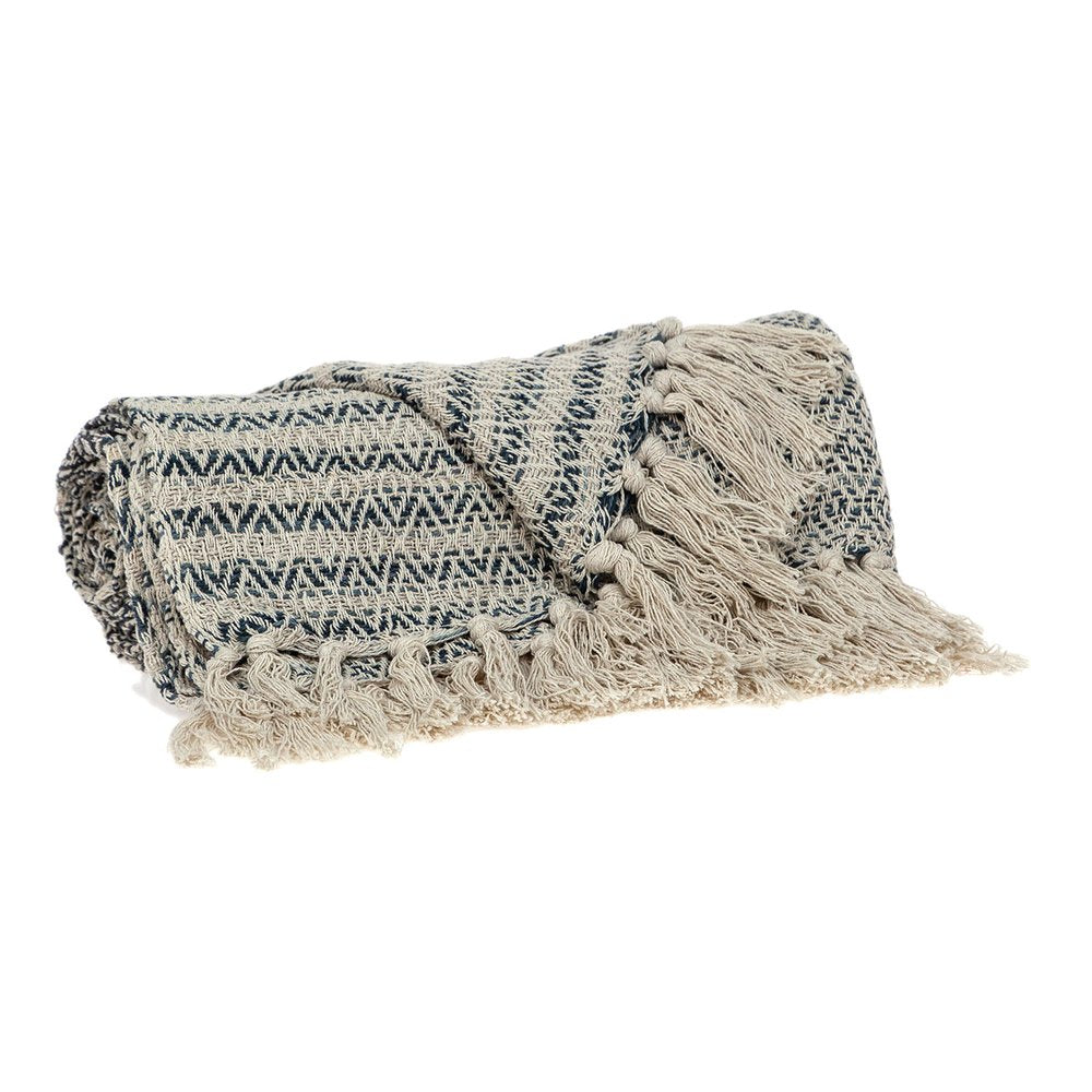 Beige and Taupe Diamond Weave Handloom Throw HomeRoots