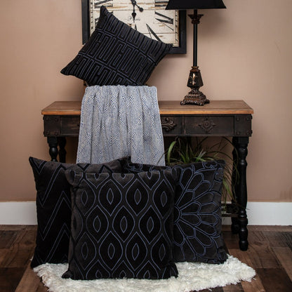 Blue and Beige Woven Handloom Throw with Tassels HomeRoots