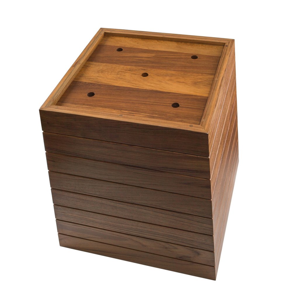 21" Brown Solid Wood Indoor Outdoor Square Planter Box HomeRoots