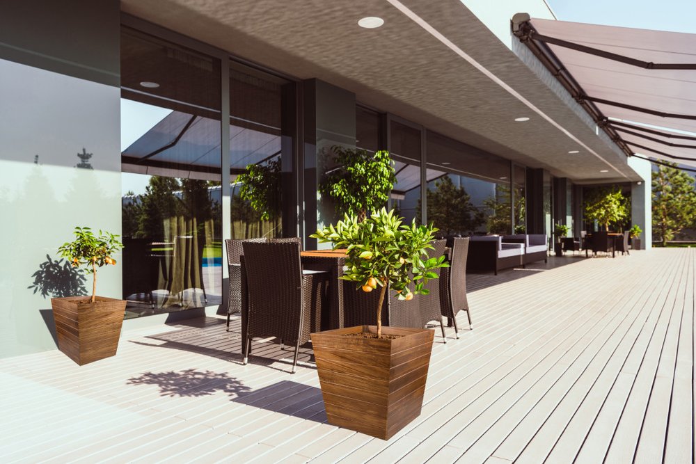 21" Brown Solid Wood Indoor Outdoor Square Planter Box HomeRoots