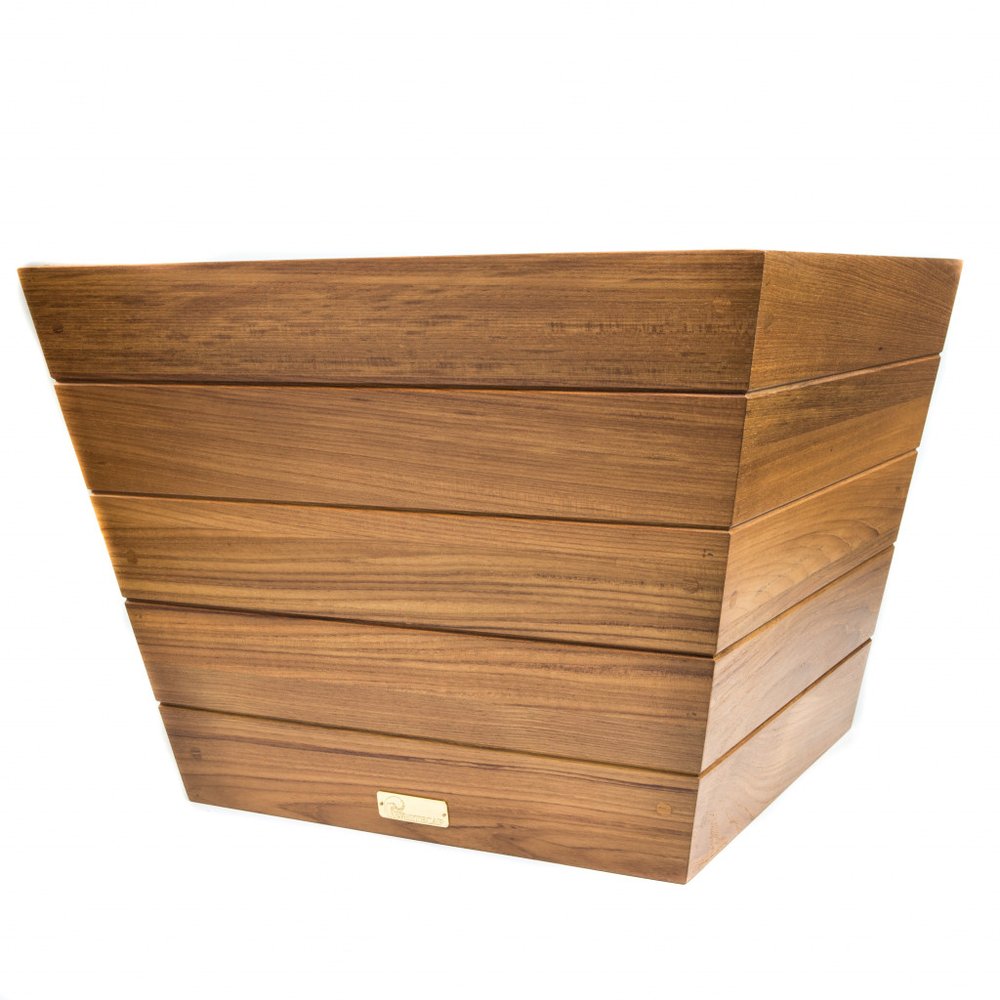 19" Brown Wood Indoor Outdoor Square Planter Box HomeRoots