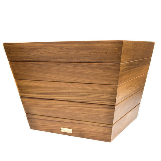 19" Brown Wood Indoor Outdoor Square Planter Box HomeRoots