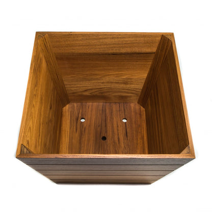 19" Brown Wood Indoor Outdoor Square Planter Box HomeRoots