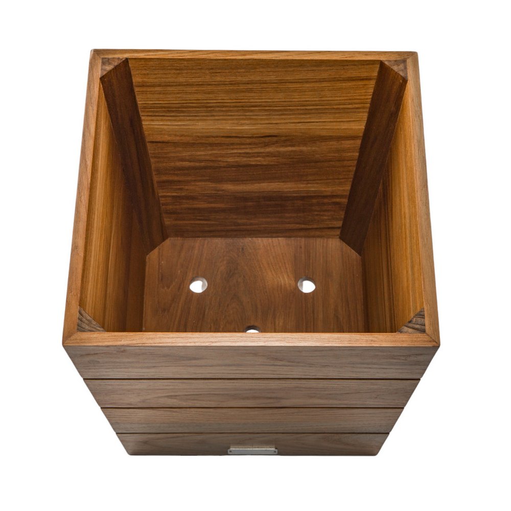 12" Brown Wood Indoor Outdoor Square Planter Box HomeRoots