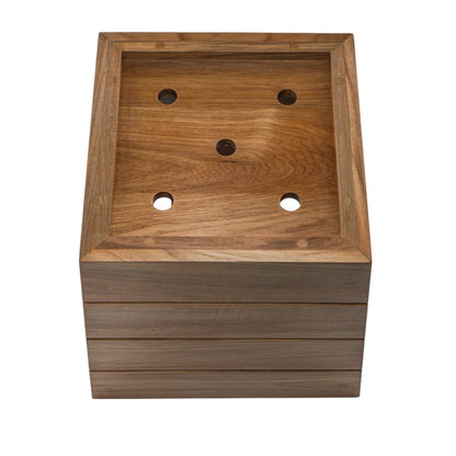 12" Brown Wood Indoor Outdoor Square Planter Box HomeRoots