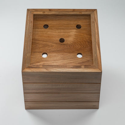 12" Brown Wood Indoor Outdoor Square Planter Box HomeRoots
