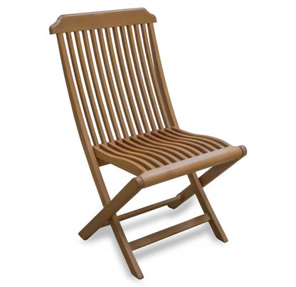 24" Brown Solid Wood Indoor Outdoor Deck Chair HomeRoots