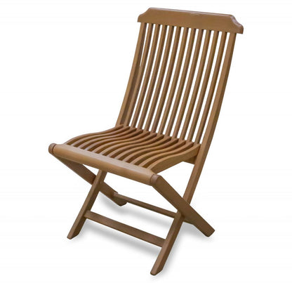 24" Brown Solid Wood Indoor Outdoor Deck Chair HomeRoots