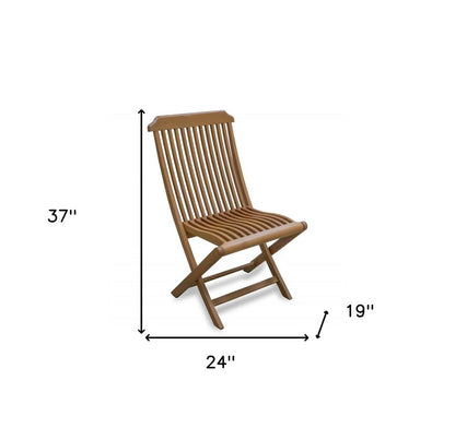 24" Brown Solid Wood Indoor Outdoor Deck Chair HomeRoots