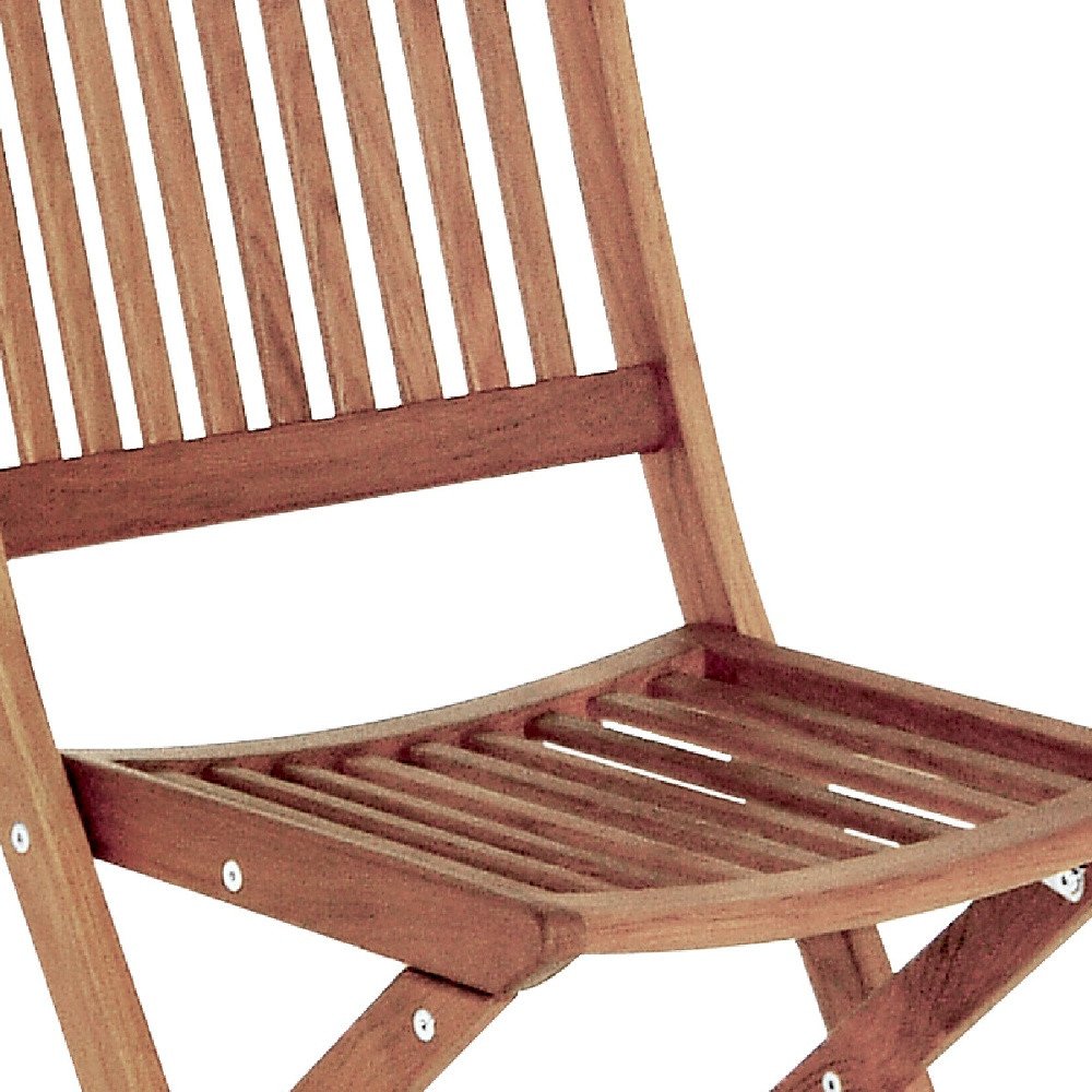 24" Brown Solid Wood Indoor Outdoor Deck Chair HomeRoots
