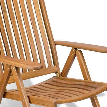 27" Brown Solid Wood Indoor Outdoor Arm Chair HomeRoots
