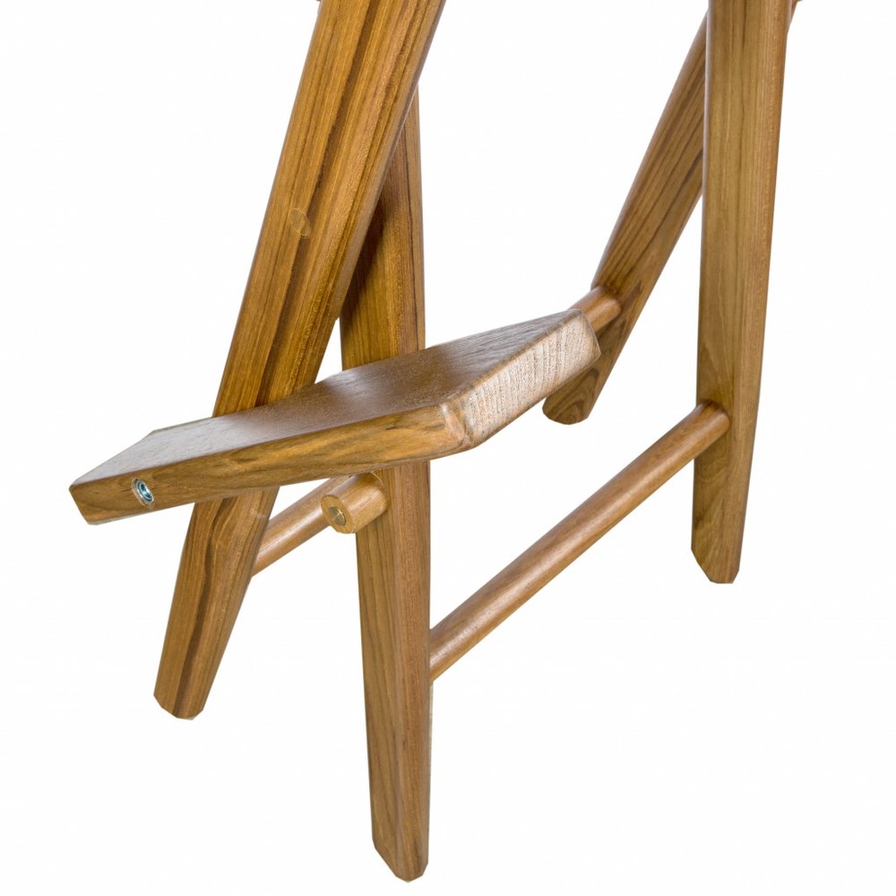 23" Ivory and Brown Solid Wood Indoor Outdoor Director Chair HomeRoots