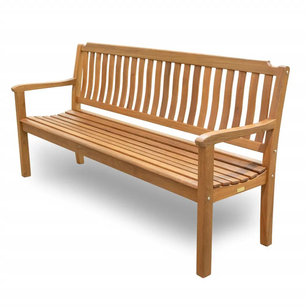 72" Teak Solid Wood Garden Bench HomeRoots