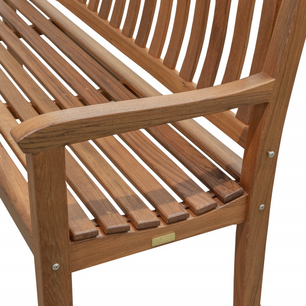 72" Teak Solid Wood Garden Bench HomeRoots
