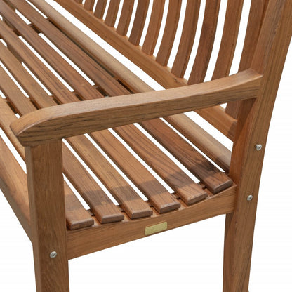 72" Teak Solid Wood Garden Bench HomeRoots