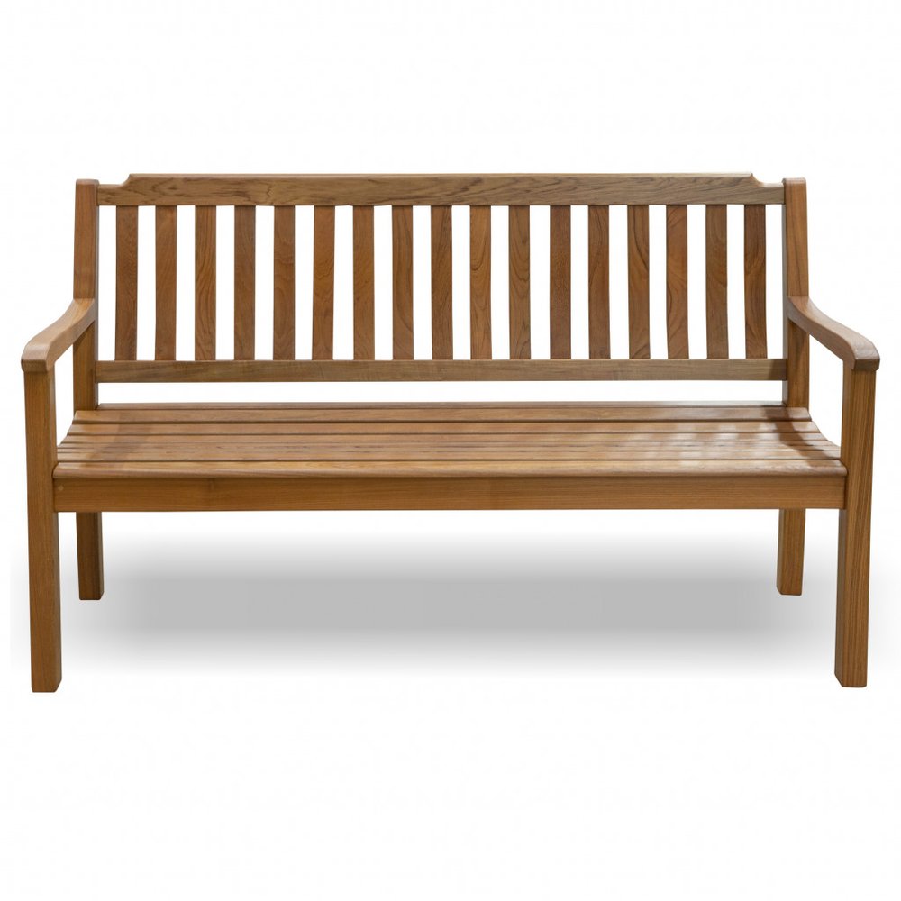 60" Teak Solid Wood Garden Bench HomeRoots