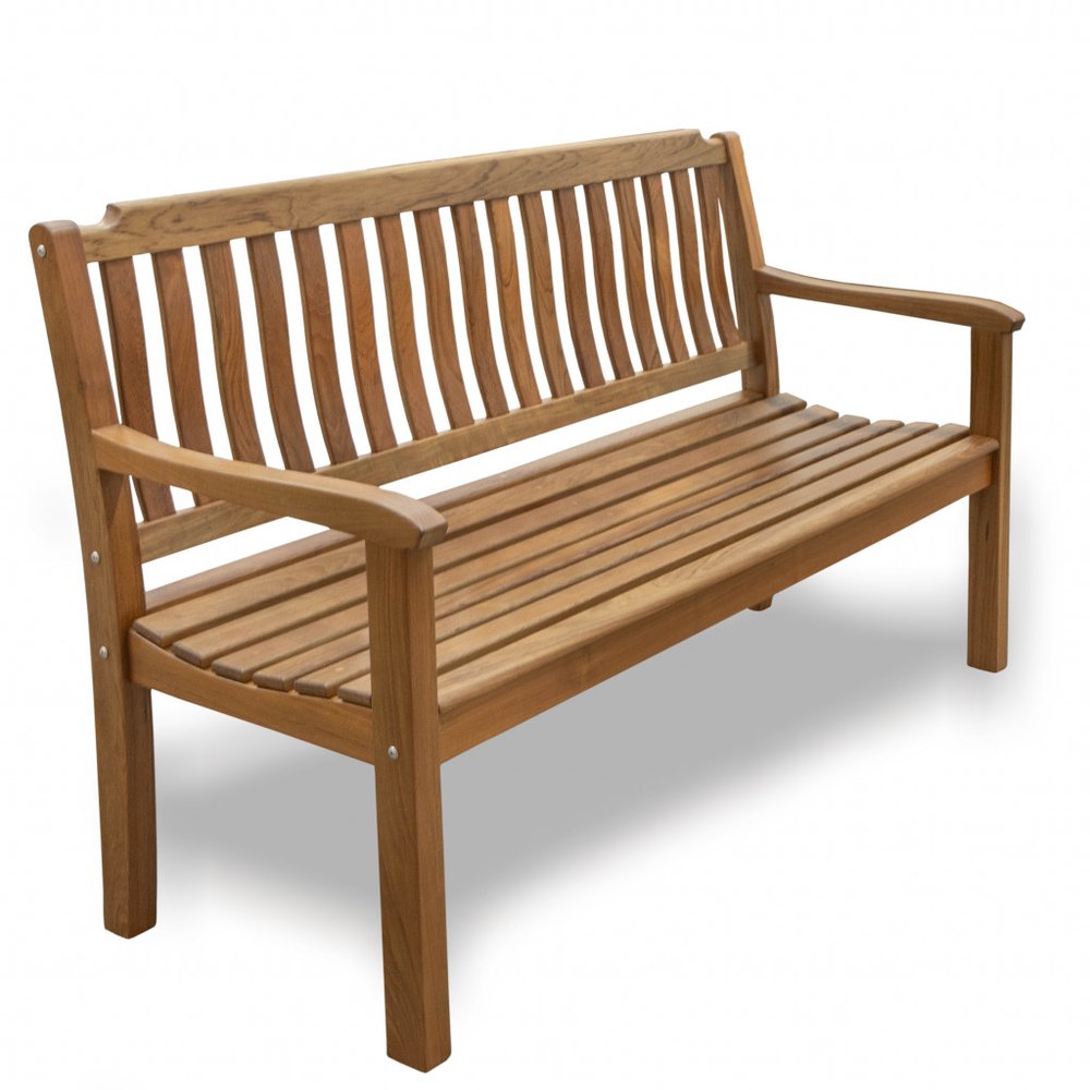 60" Teak Solid Wood Garden Bench HomeRoots