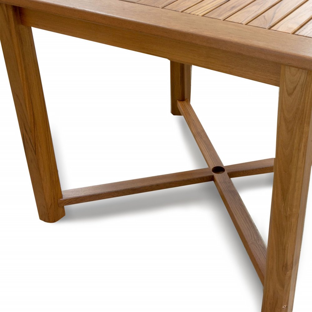 36" Brown Square Solid Wood Trestle Base Dining Table HomeRoots