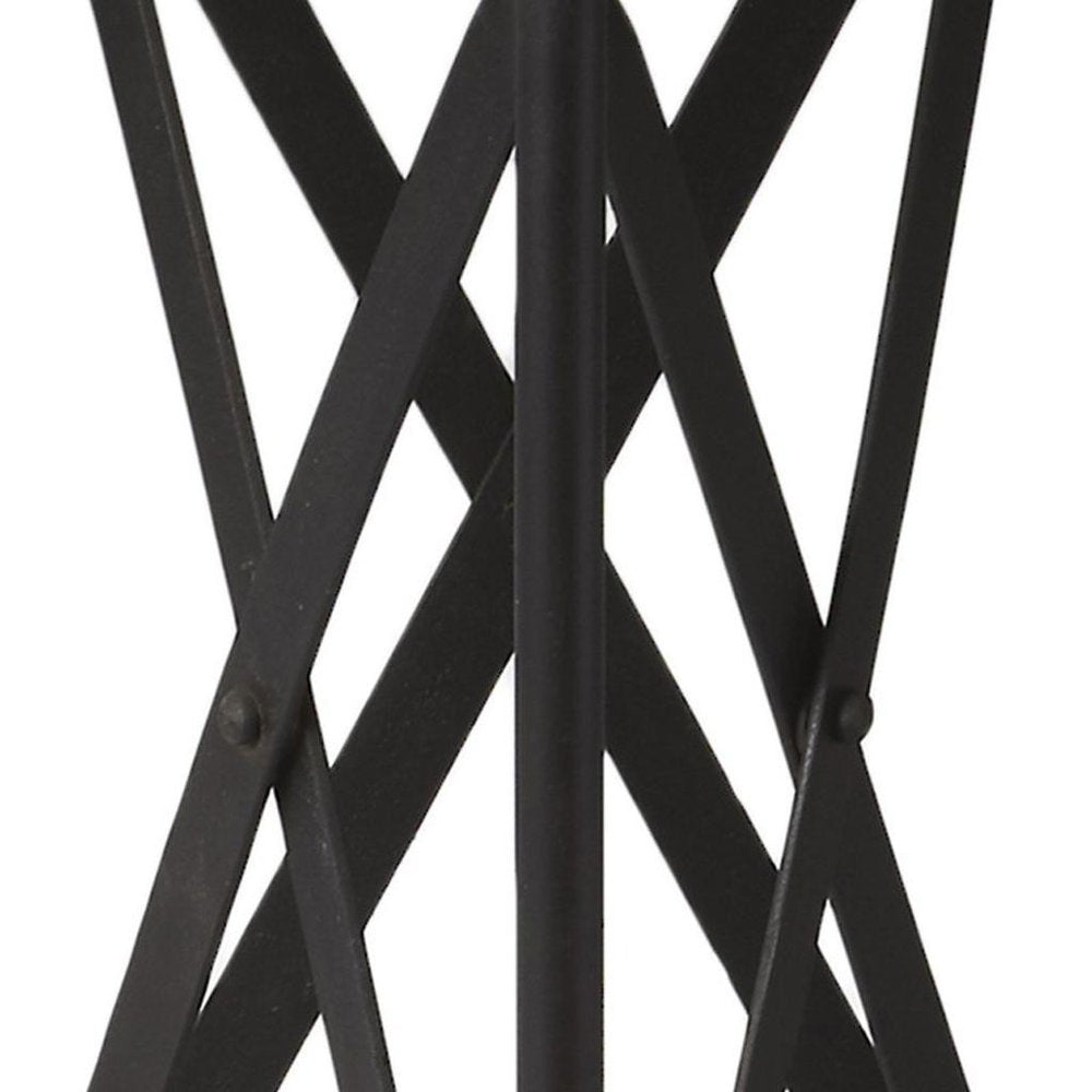 23" Black Industrial Rolling Round End Table HomeRoots