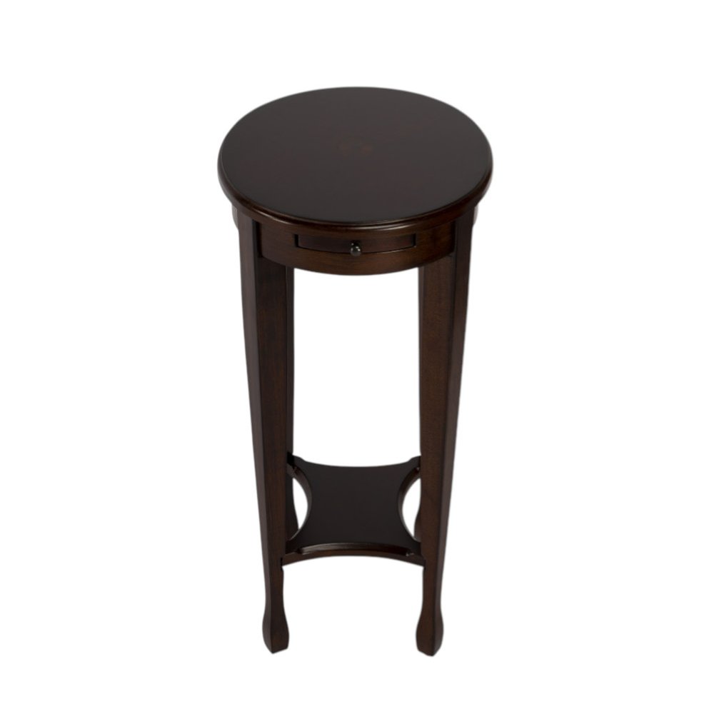 26" Chestnut Oval End Table With Shelf HomeRoots