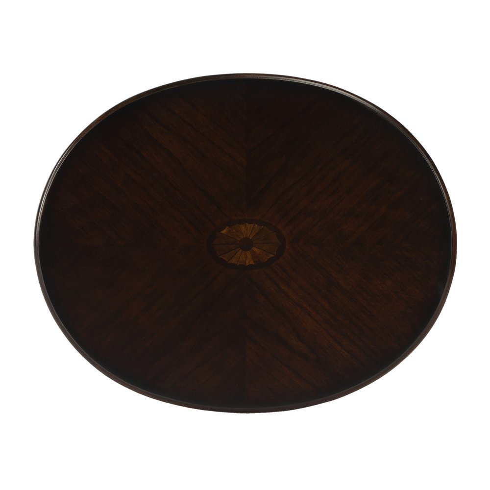 26" Chestnut Oval End Table With Shelf HomeRoots