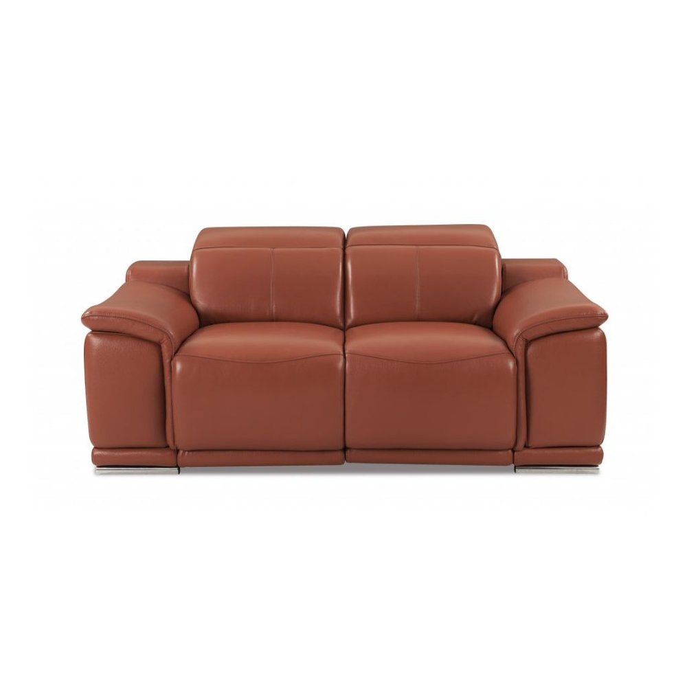 Three Piece Indoor Camel Italian Leather Six Person Seating Set HomeRoots