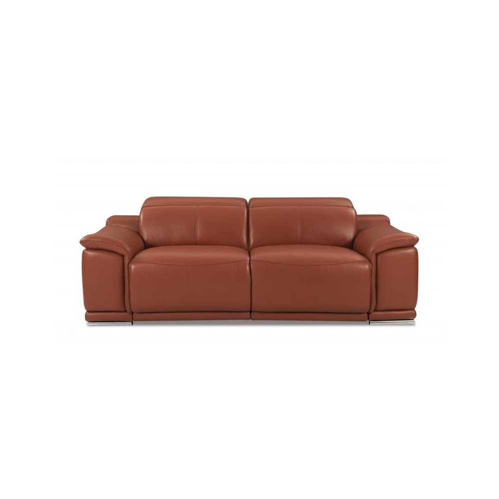 Two Piece Indoor Camel Italian Leather Five Person Seating Set HomeRoots