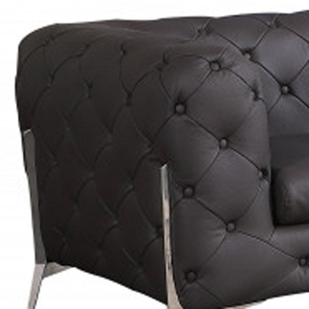 Two Piece Indoor Brown Italian Leather Five Person Seating Set HomeRoots