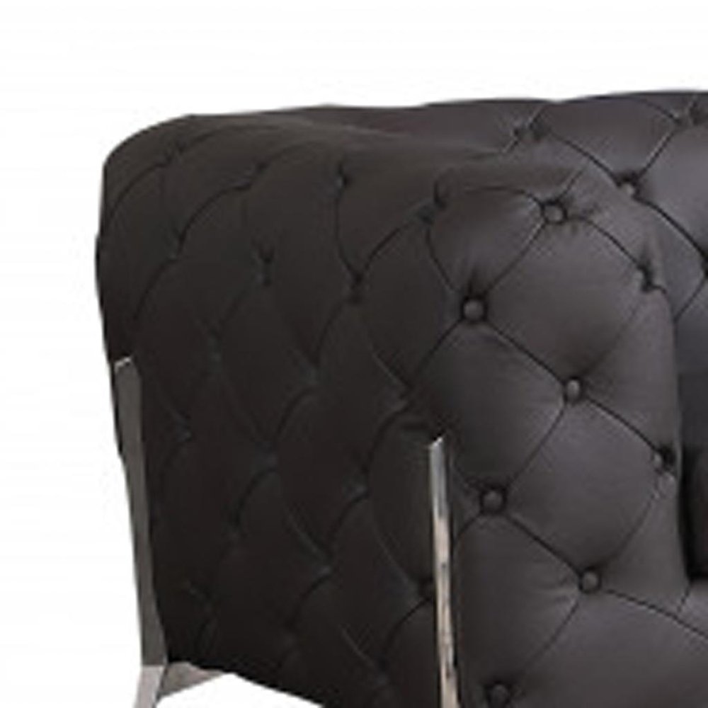 Two Piece Indoor Brown Italian Leather Five Person Seating Set HomeRoots
