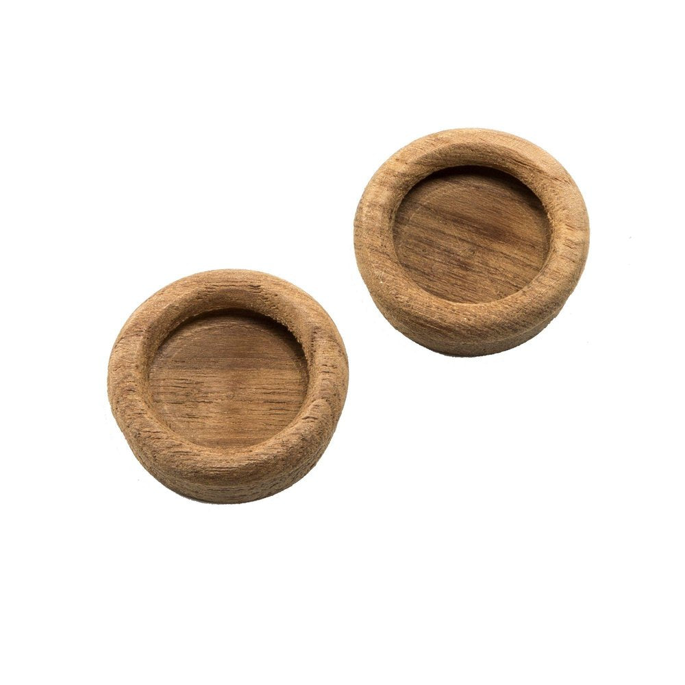 Set of Two Brown Wood Drawer Pull Knobs HomeRoots