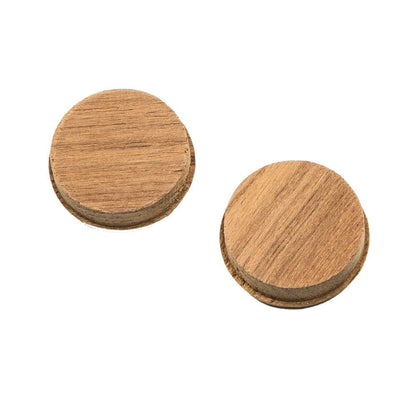Set of Two Brown Wood Drawer Pull Knobs HomeRoots
