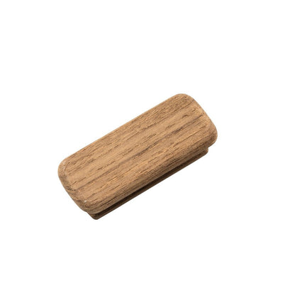 Set of Two Brown Teak Wood Drawer Pull Knobs HomeRoots